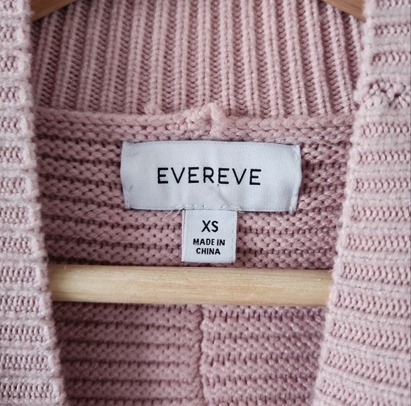 Evereve Foster Turtleneck Ribbed Knit Sweater Dustypink Cozy Boho Neutral XS - Picture 12 of 12